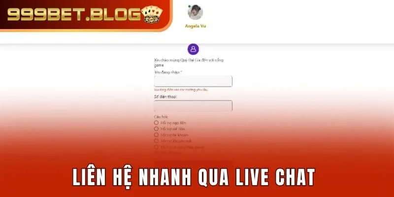 Liên hệ nhanh qua live chat