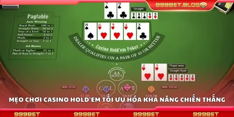 Mẹo chơi Casino Hold'em tối ưu hóa khả năng chiến thắng